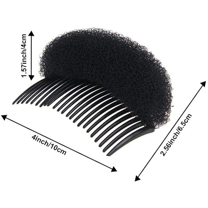 ECIF 2 Pcs Sponge Hair Pad Volume Inserts – Bump It Up Comb Base Bun Maker & Beehive Hair Styler Tool for Women & Girls (Large) - Image 2